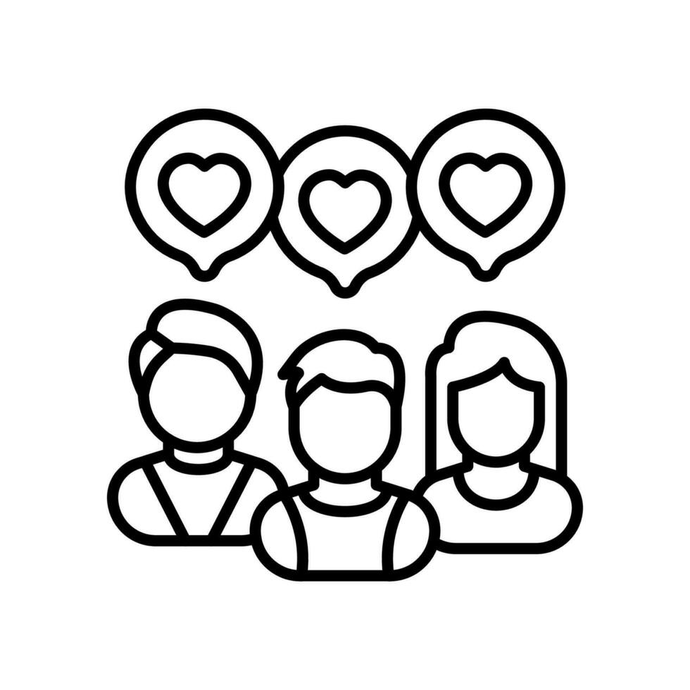 Community icon in vector. Illustration vector