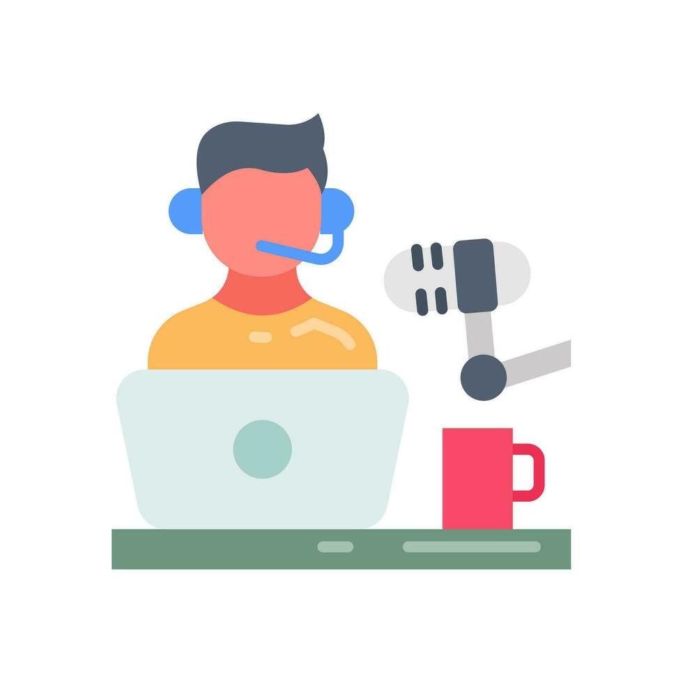 Podcast icon in vector. Illustration vector