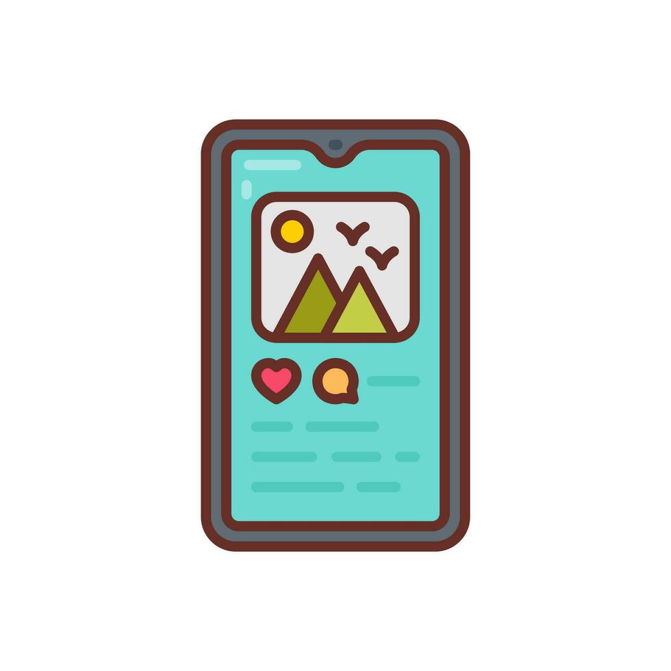 Social Post icon in vector. Illustration vector