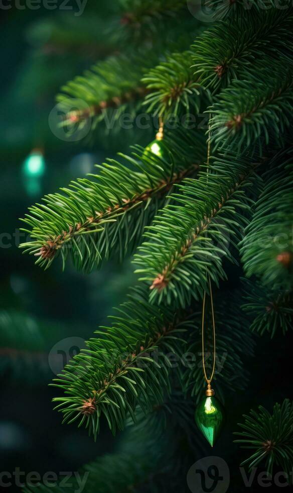 christmas tree green spruce branch AI Generated photo