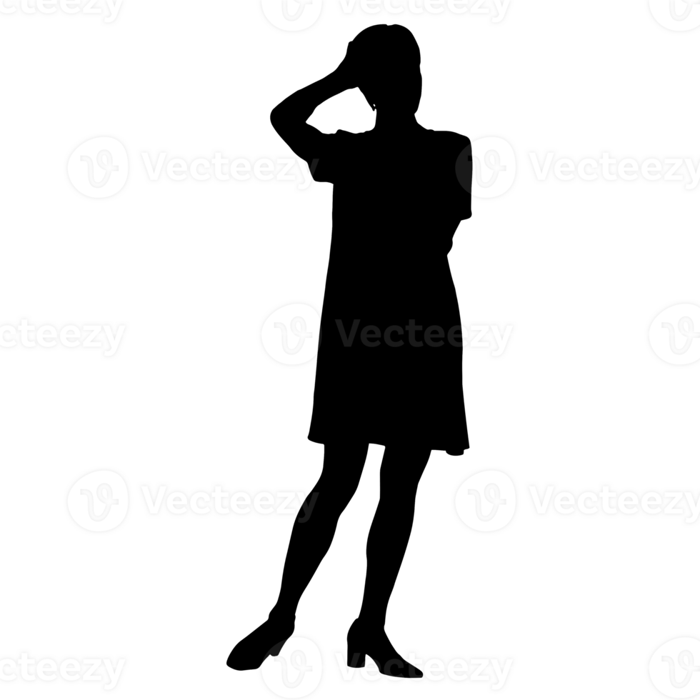 mensen silhouet overlappen. vorm en vormen. grafisch hulpbron en achtergrond. PNG