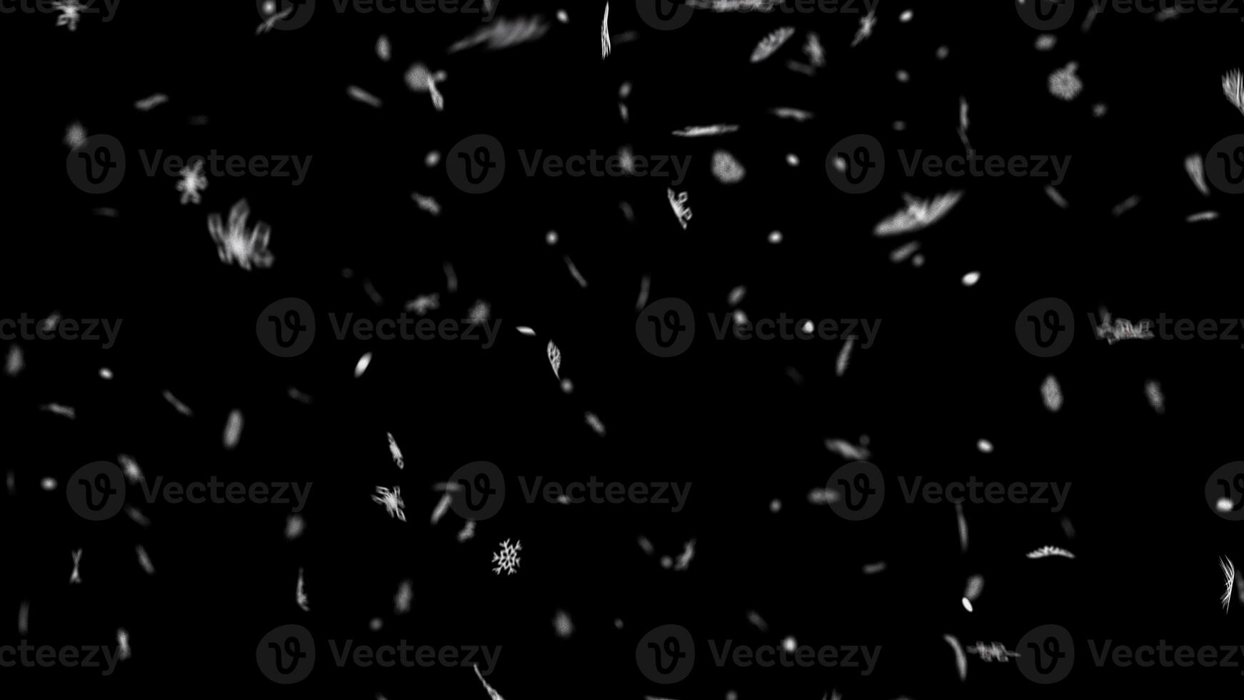 Falling snowflakes snow overlay effect photo