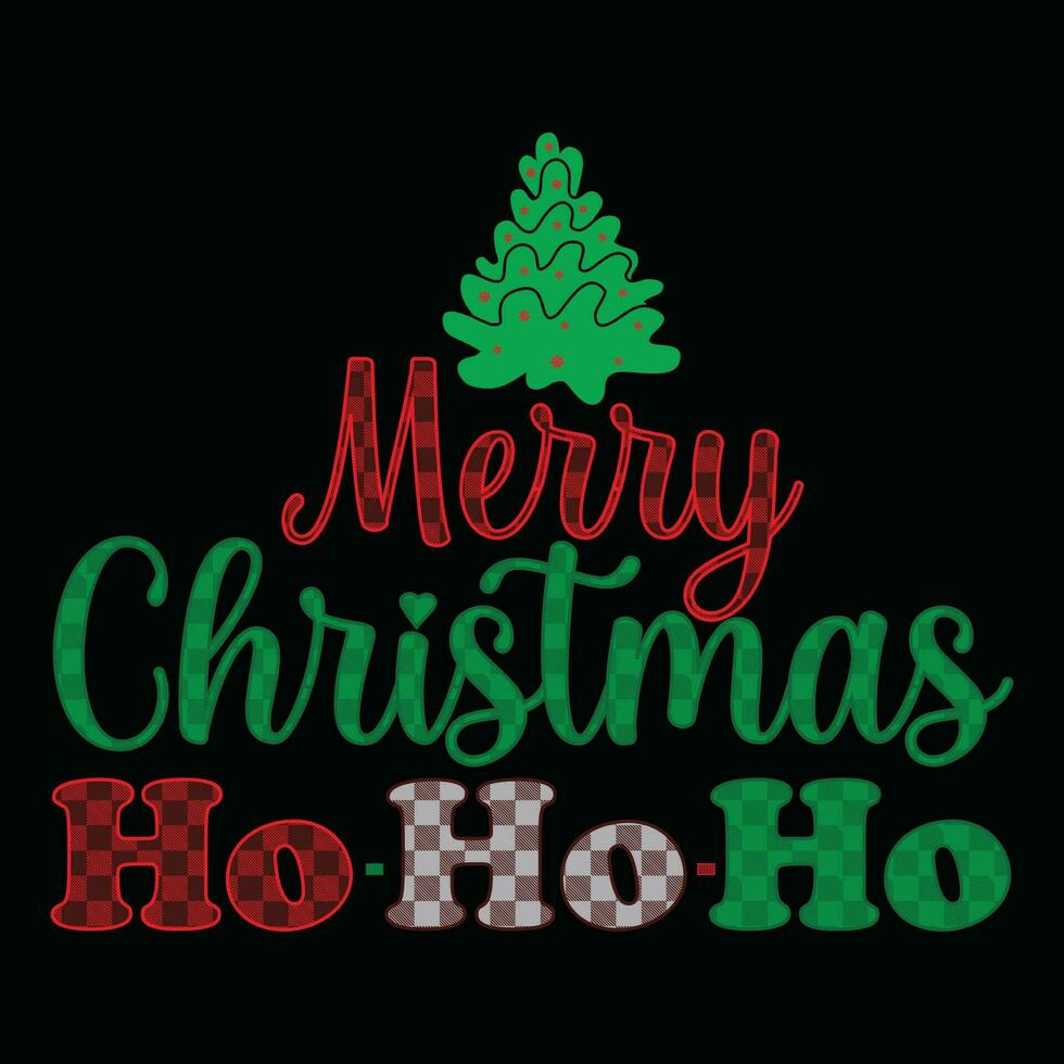 Merry Christmas Magic Tshirt Design with Festive Lettering Typography vector