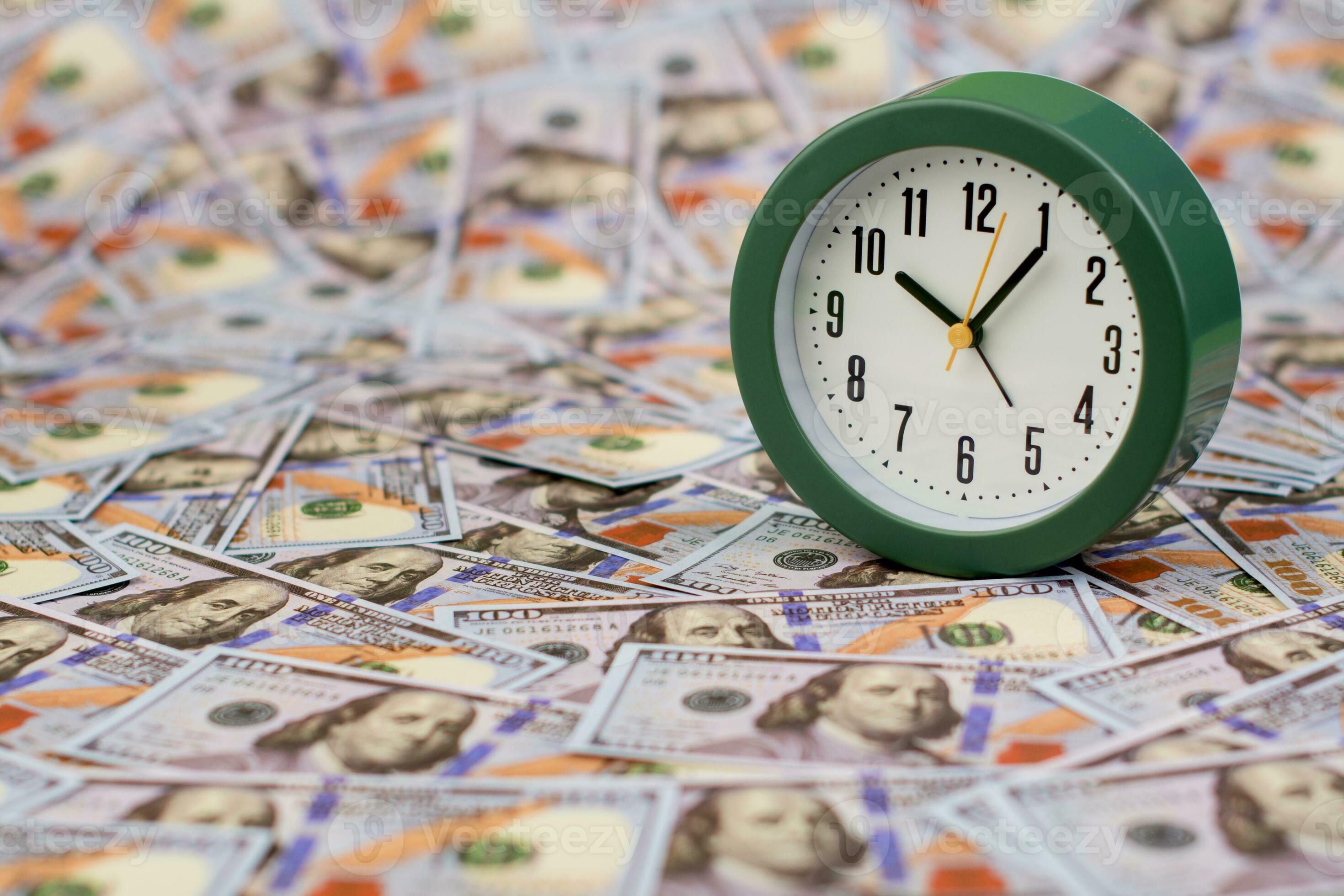 Modern alarm clock. Stop clock hands. working with time daily life