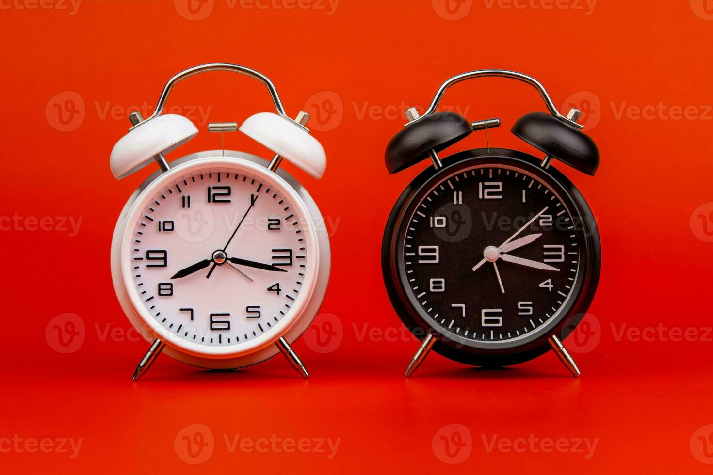 Alarm clock, modern clock, work with time, appointments, punctuality, rules of time, stationary clock hands. The importance of time and lifestyle photo