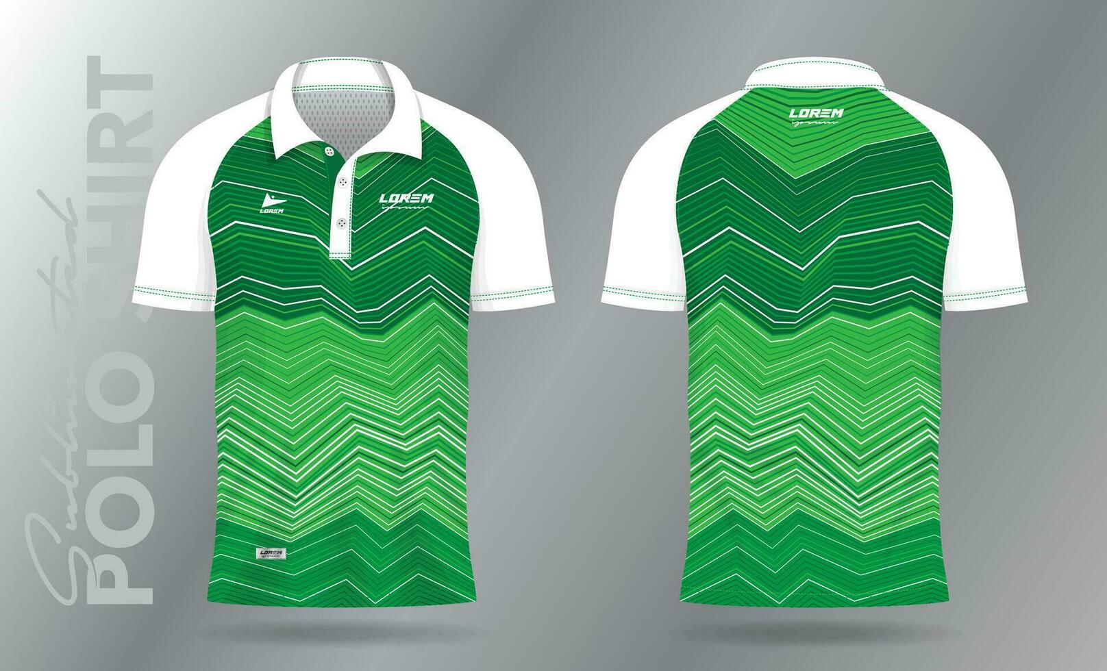 verde polo camisa Bosquejo modelo diseño para deporte jersey vector