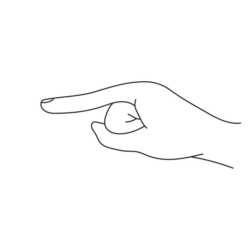 Illustration of a cartoon hand pointing. Eps 10 Vector. vector