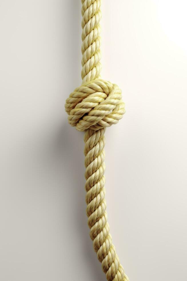 ropes isolated on a white background. Generative AI photo