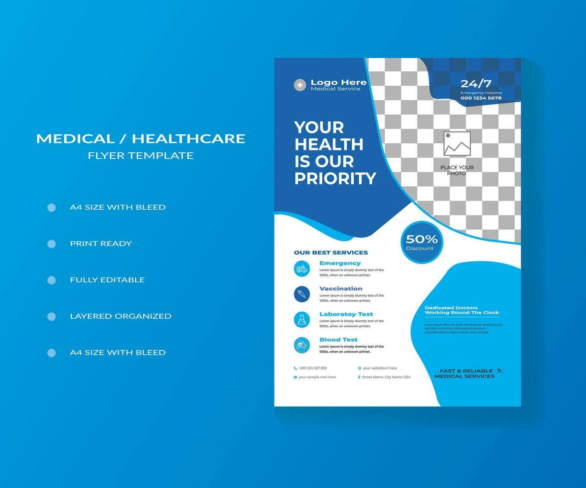 Modern Healthcare Flyer Template vector