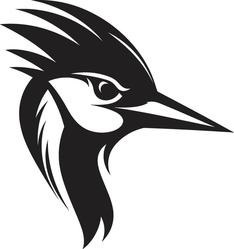 negro vector pájaro carpintero logo diseño pájaro carpintero vector logo diseño