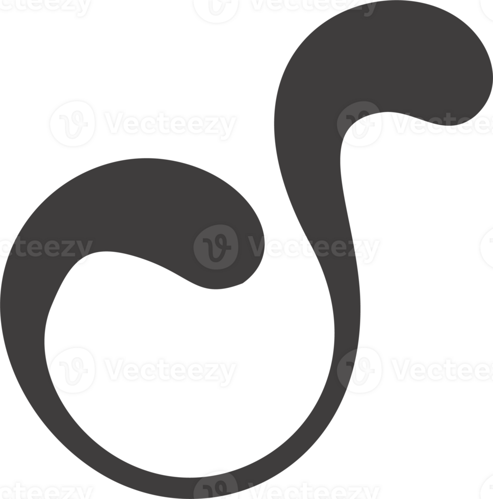 Y2k retro element. Graphic shape and geometric symbol. Vector abstract figure. Groovy liquid line. png
