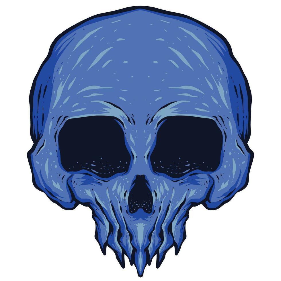 Skull Monster Alien Illstration vector