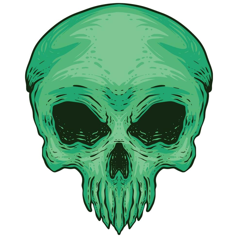Skull Alien Monster Illustration vector