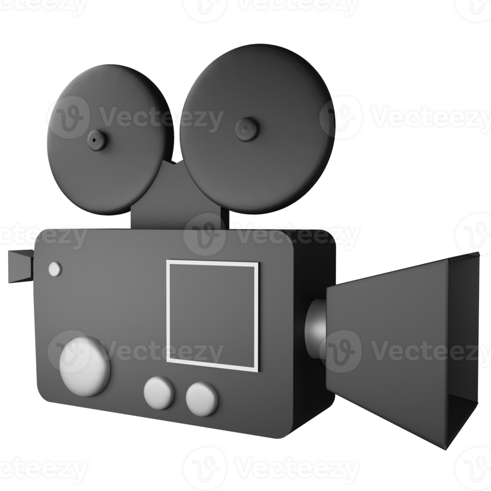 film caméra clipart plat conception icône isolé sur transparent arrière-plan, 3d rendre divertissement et film concept png