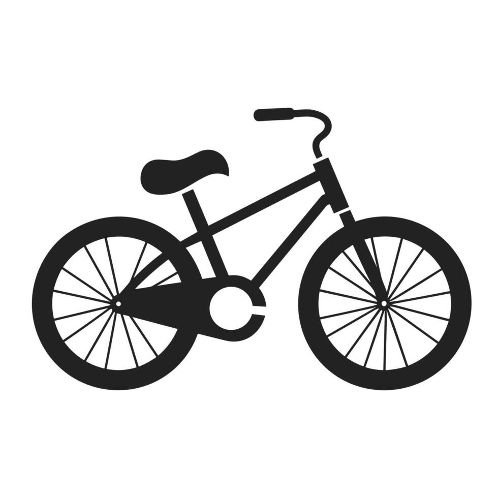 bicicleta negro silueta gratis vector clipart, ciclo vector silueta aislado en un blanco antecedentes