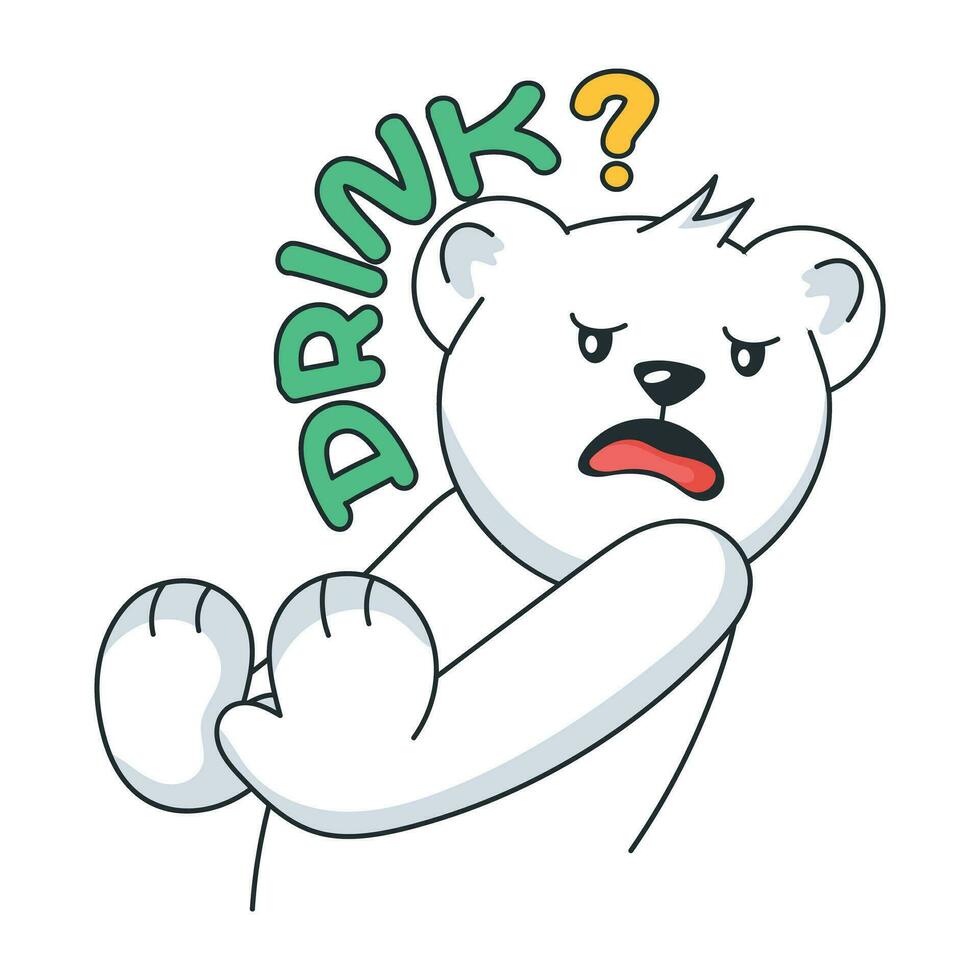 Trendy Refusing Alcohol vector