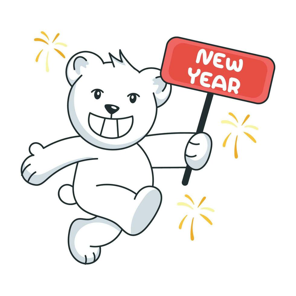 Trendy Bear Board vector