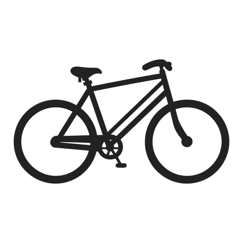 Bicycle black Silhouette vector illustration, Cycle Vector Silhouette isolated on a white background