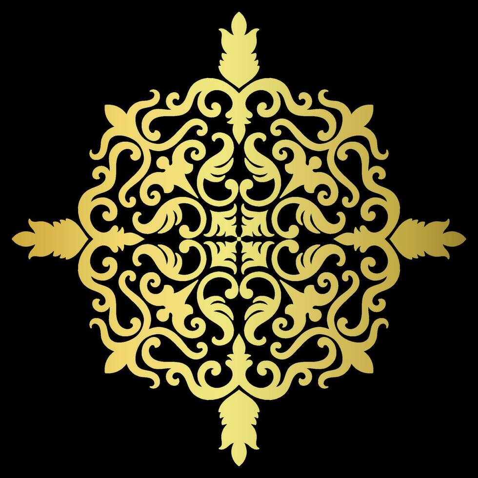 Golden mandala.Mandala de lujo .color dorado vector