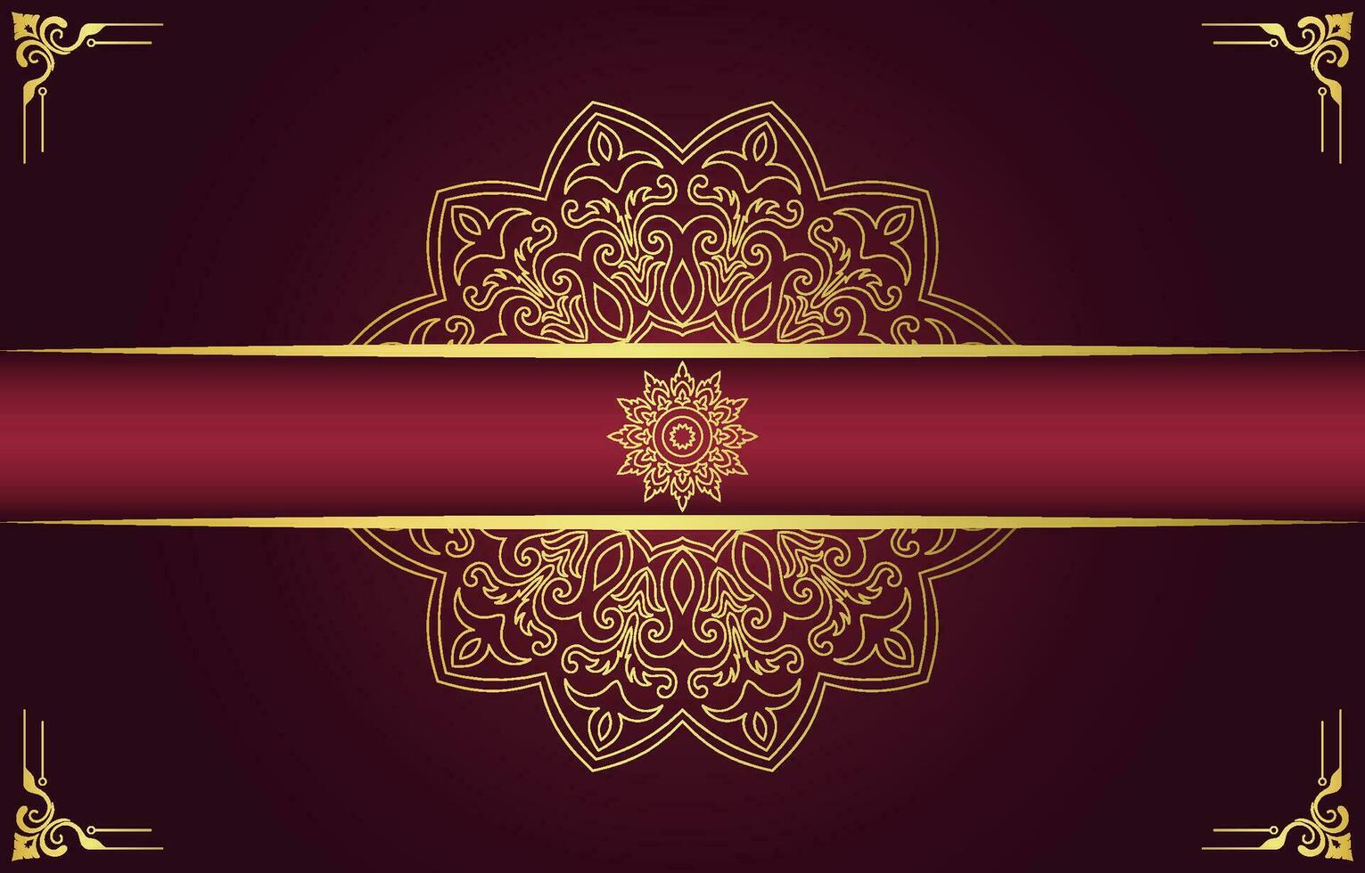 Luxurious Ornamental Mandala Background For inserting messages and cards with premium Islamic Arabic style. vector