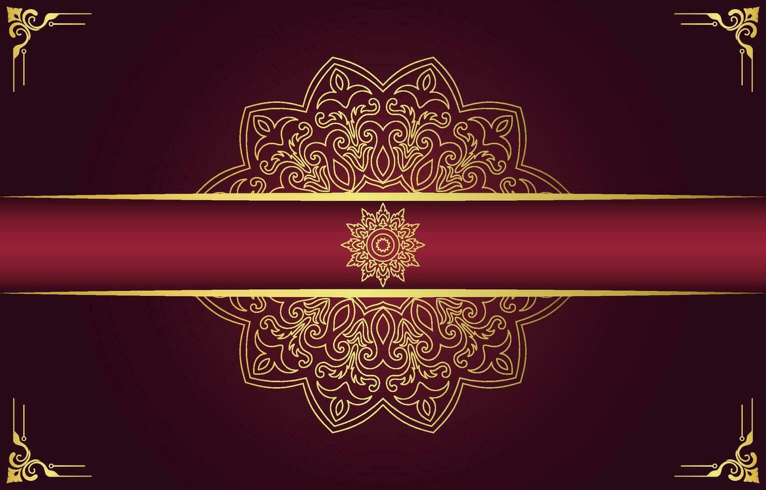 Luxurious Ornamental Mandala Background For inserting messages and cards with premium Islamic Arabic style. vector