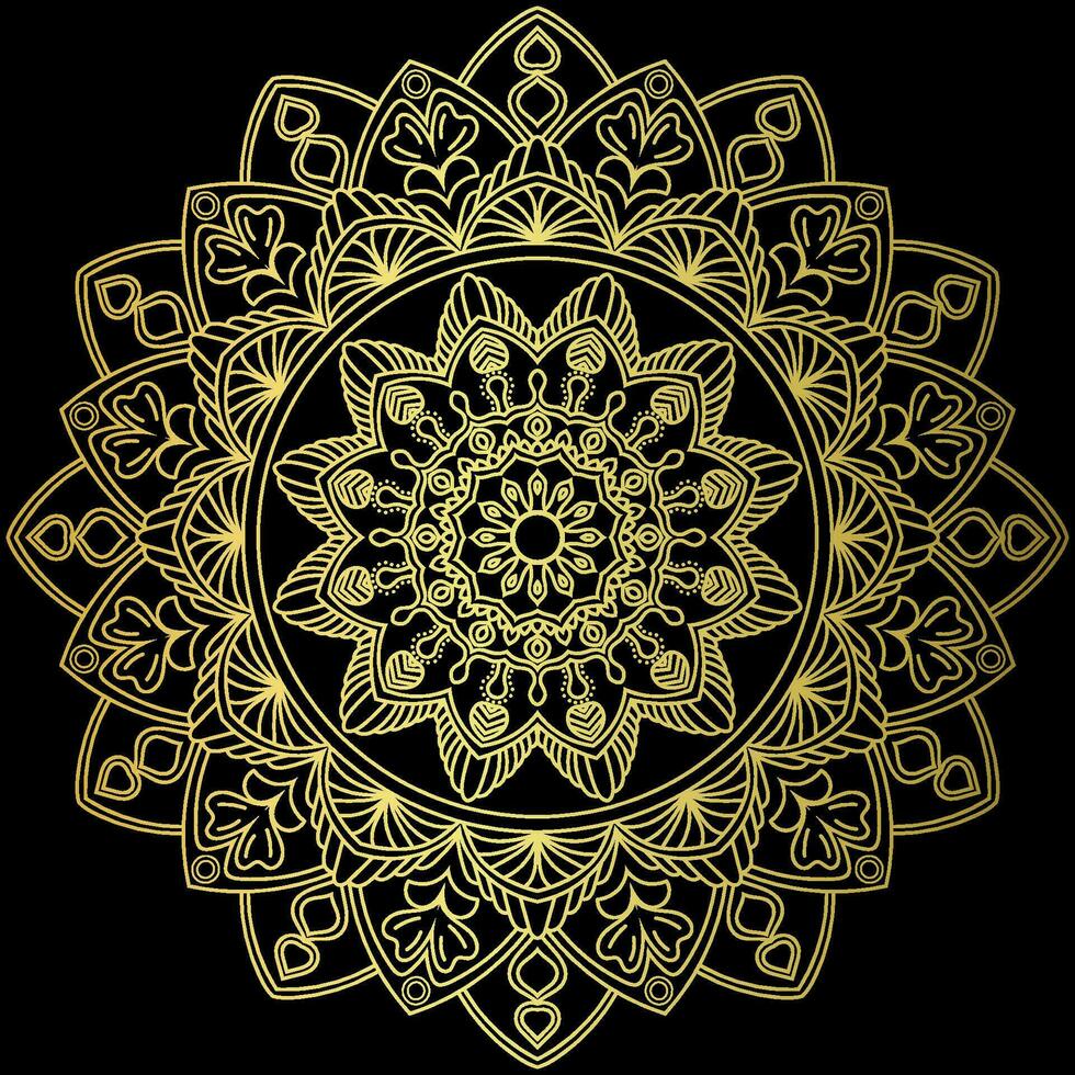 dorado mandala.mandala Delaware lujo .color dorado vector