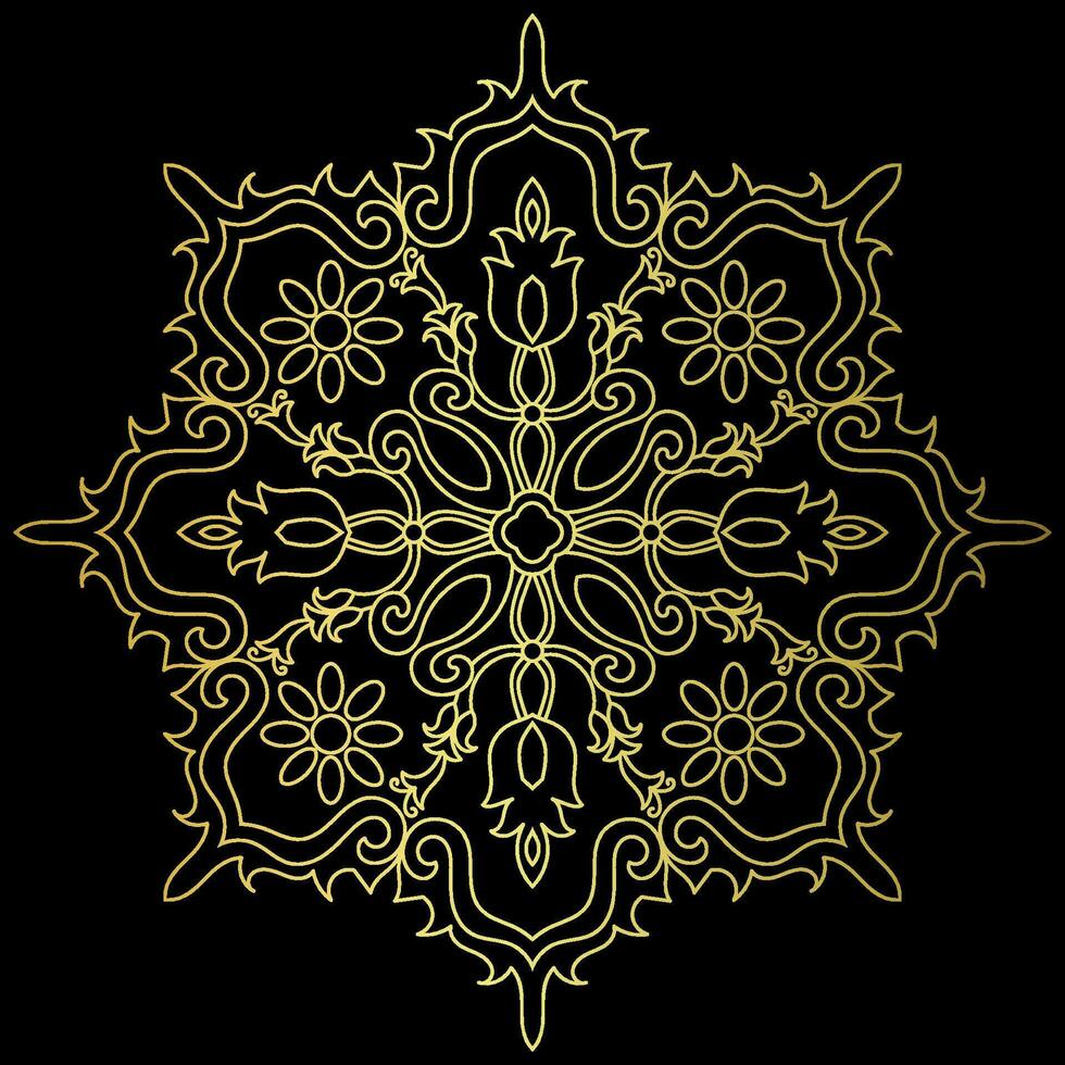 dorado mandala.mandala Delaware lujo .color dorado vector