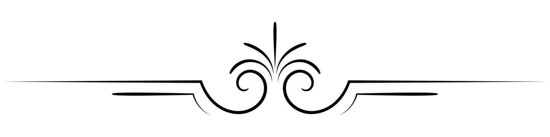 Vintage lines. Decorative elements. Border flower collection. vector
