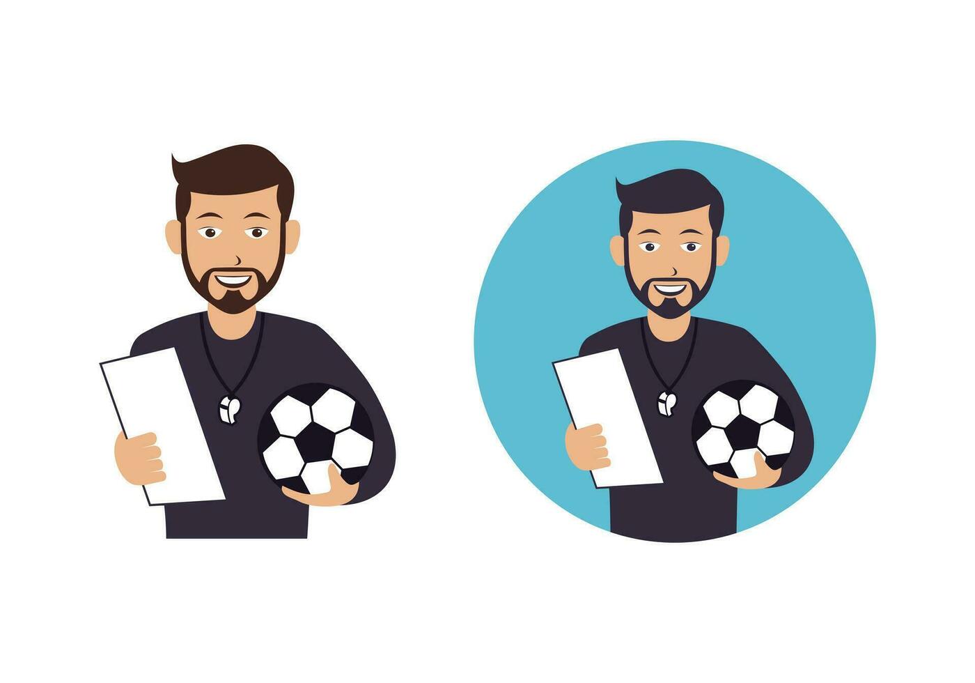 Coach Character Design Illustration vector