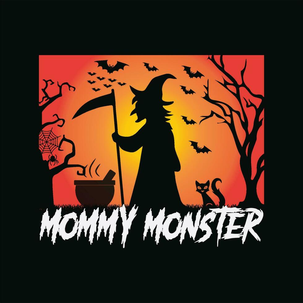 Mommy monster 6 vector