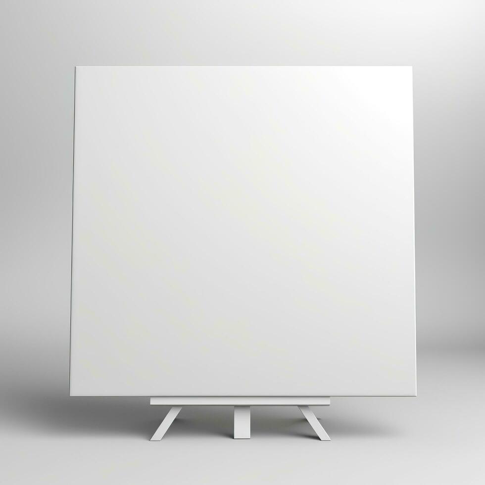 blank whiteboard on the wall. Generative AI photo