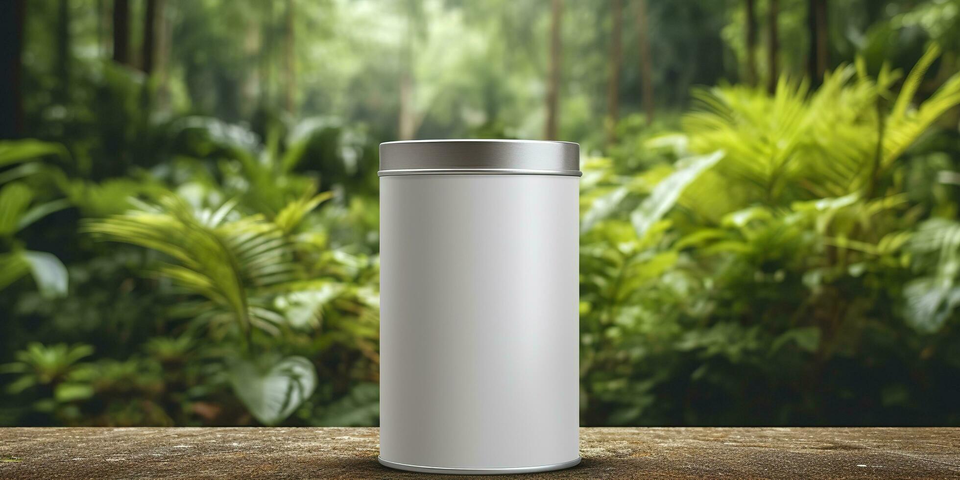 A mock up white cosmetic container. Generative AI photo