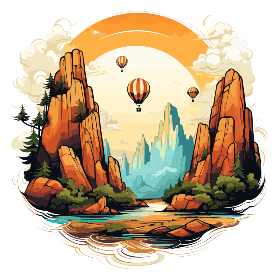Beautiful Adventure Clipart - Ai Generative png