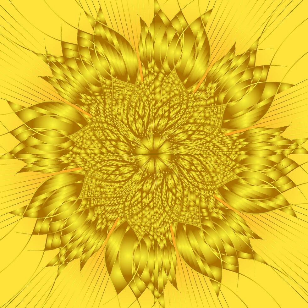 abstract fractal background a computer-generated 2D illustration  yellow vector
