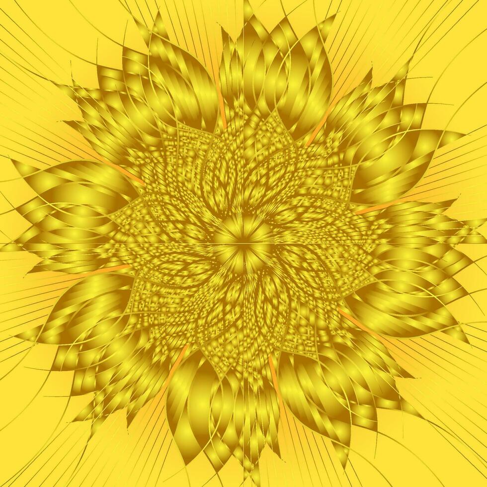 abstract fractal background a computer-generated 2D illustration  yellow vector