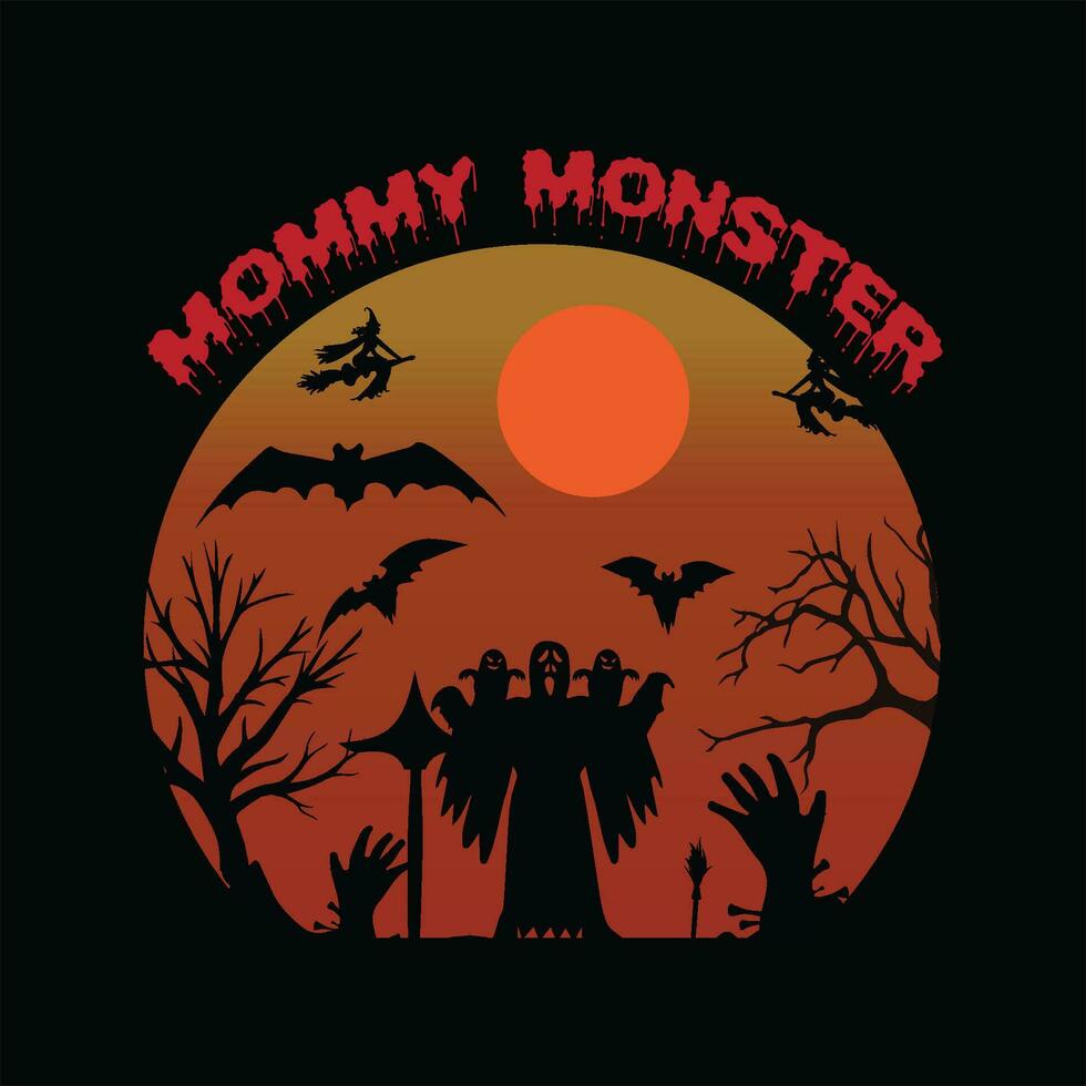 Mommy monster 5 vector