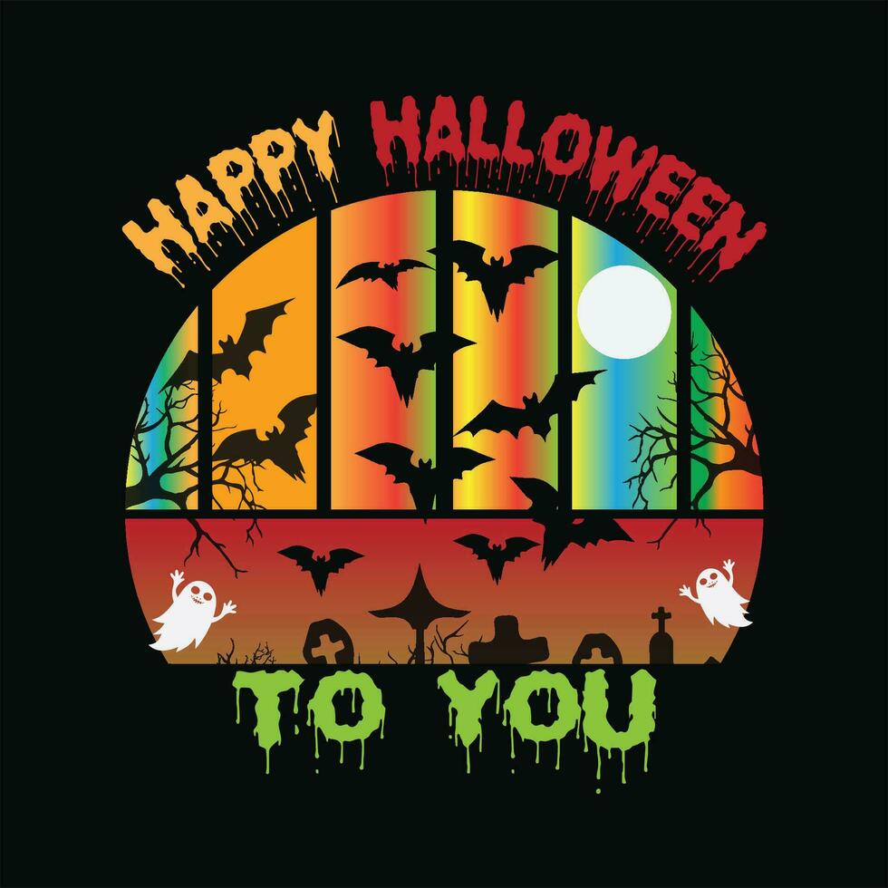 Happy halloween to you 2 vector