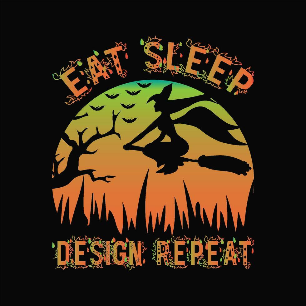 Eat sleep design repeat 8 vector