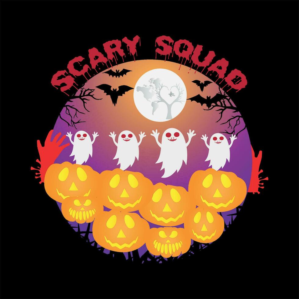 Scary squad 9 vector