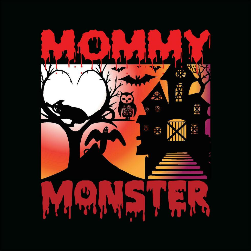 Mommy monster 10 vector