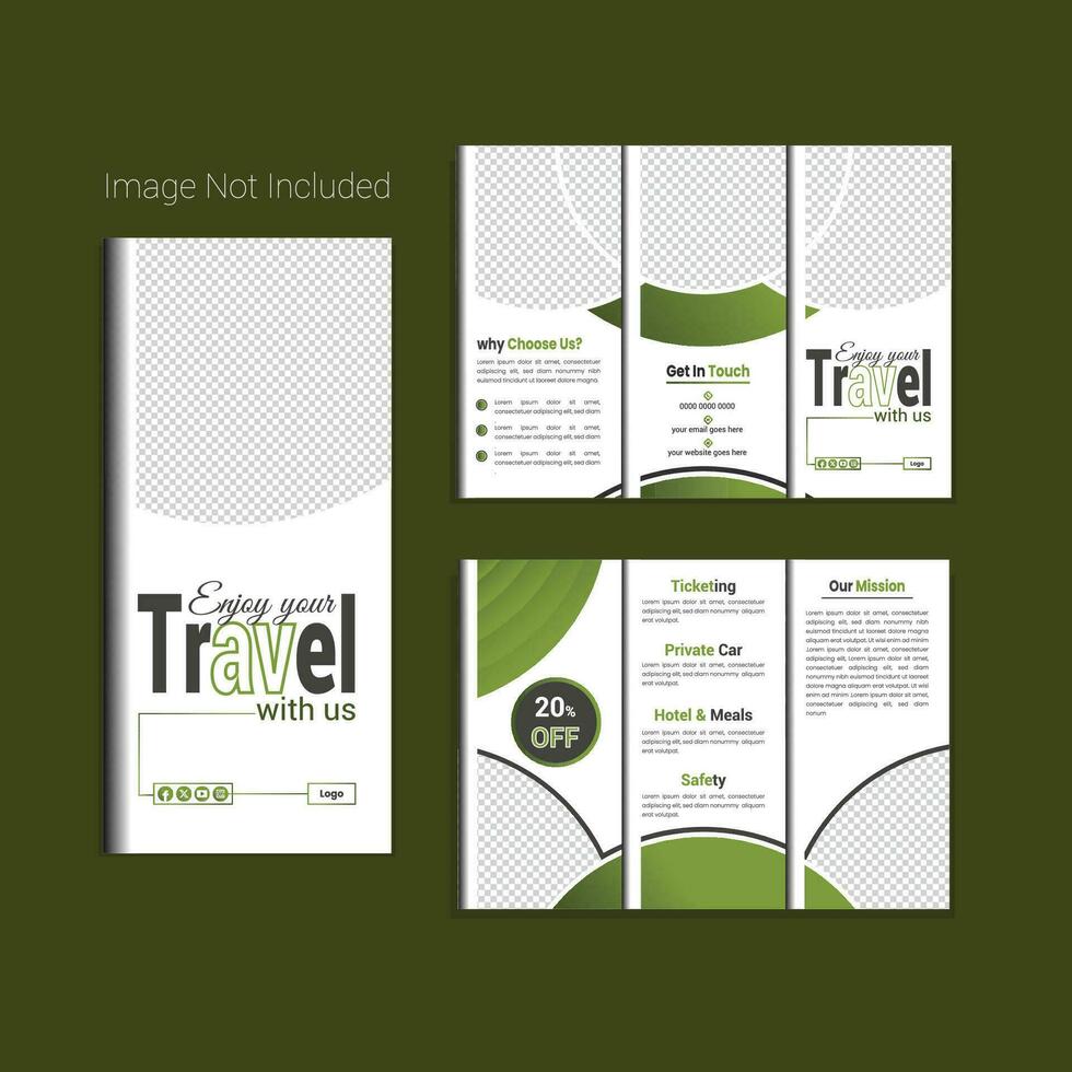 creative business trifold brochure template vector