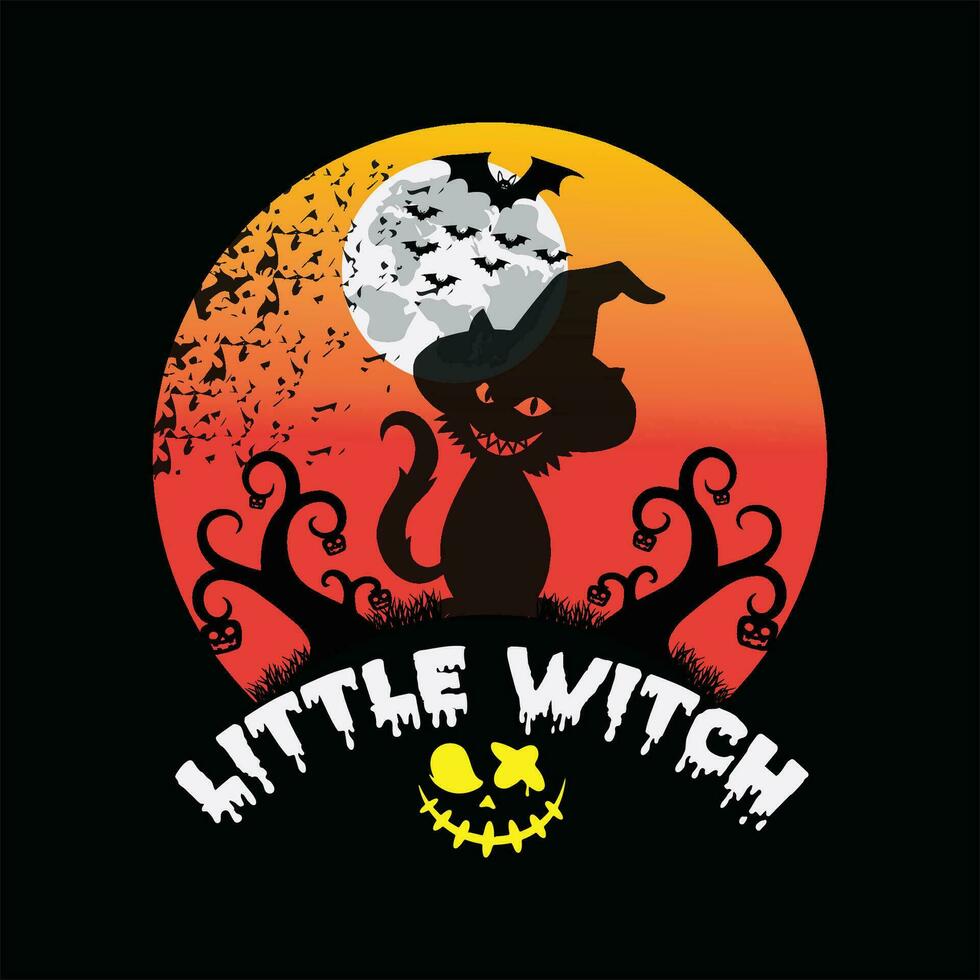 Little witch 12 vector