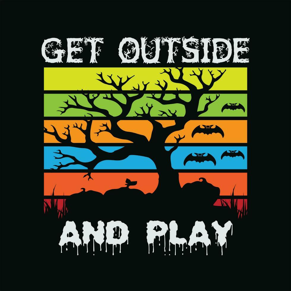 Get outside and play 9 vector