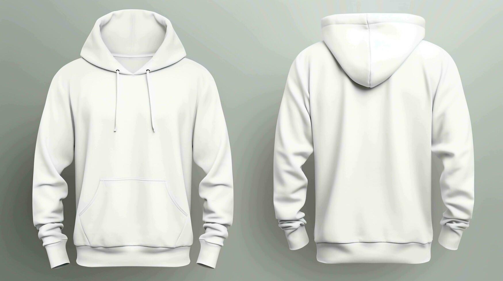 Mockup White oversized hoodie Front and back with transparent ...