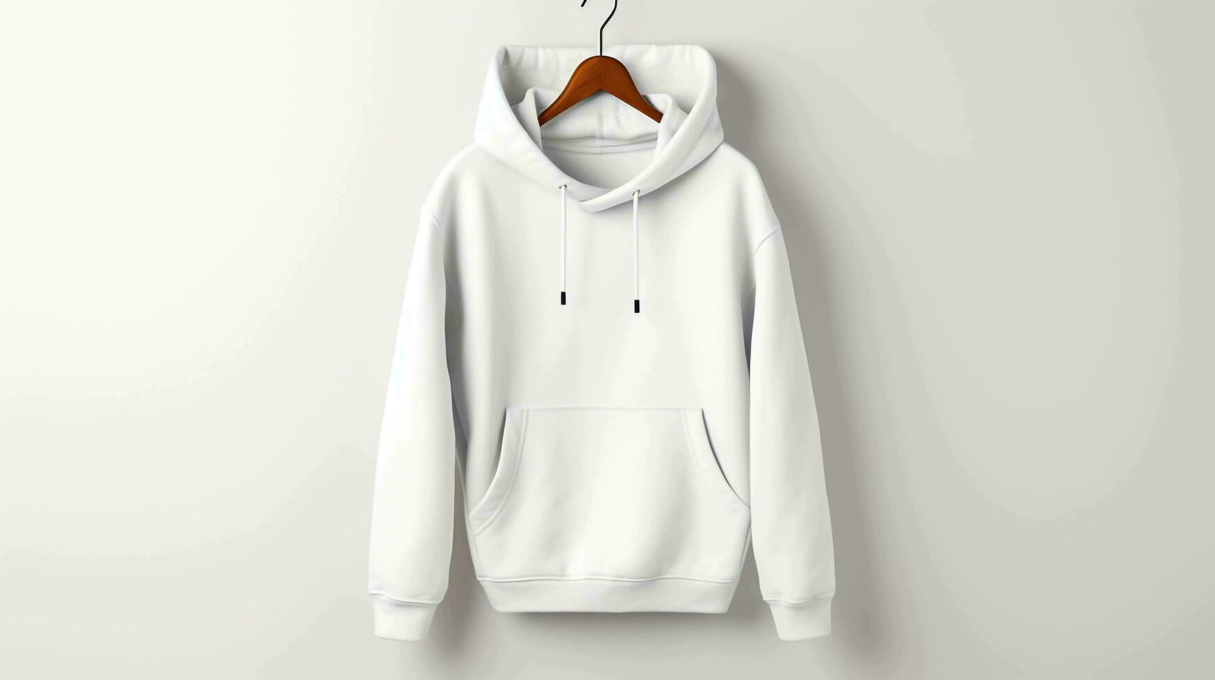 Blank White hoodie template on a white background, AI generated photo