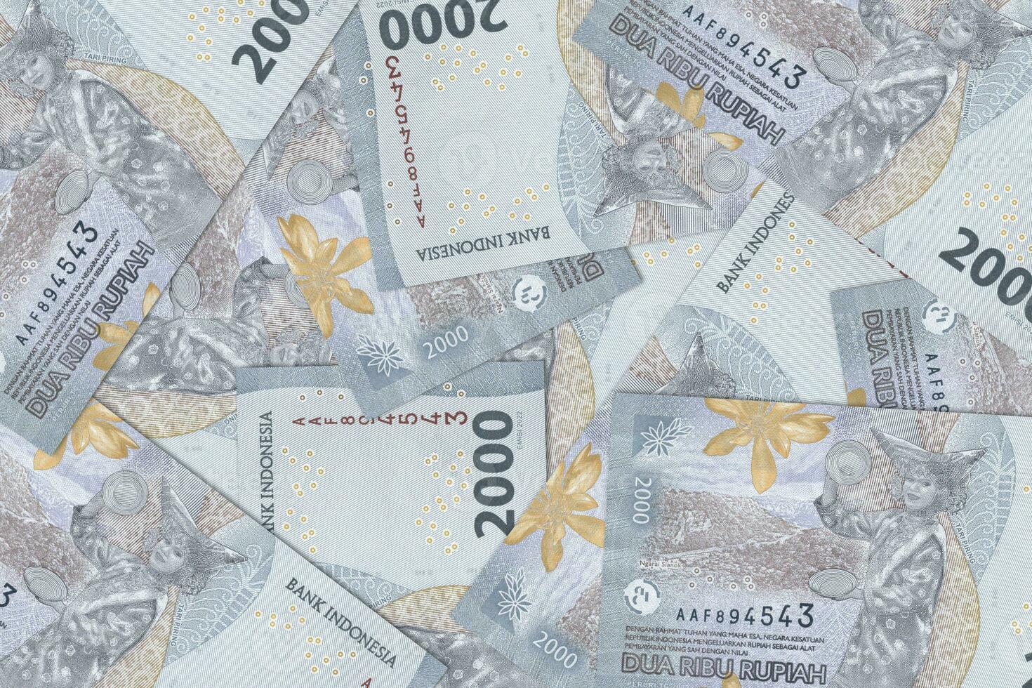 Indonesian banknotes. Close up money from Indonesia. Indonesian rupiah.3D render photo