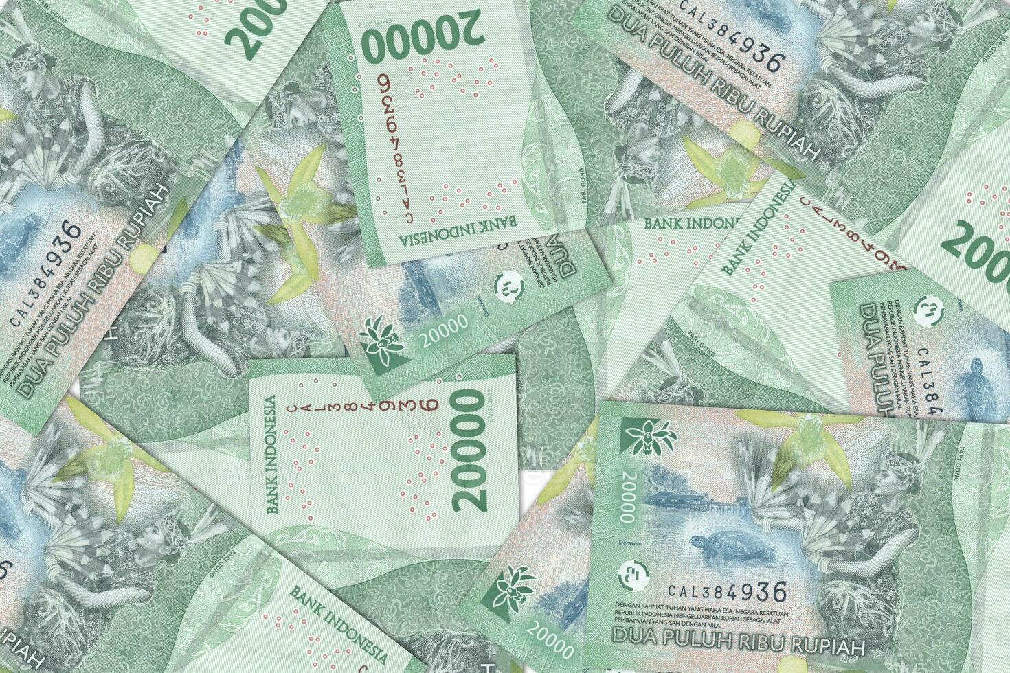 Indonesian banknotes. Close up money from Indonesia. Indonesian rupiah.3D render photo