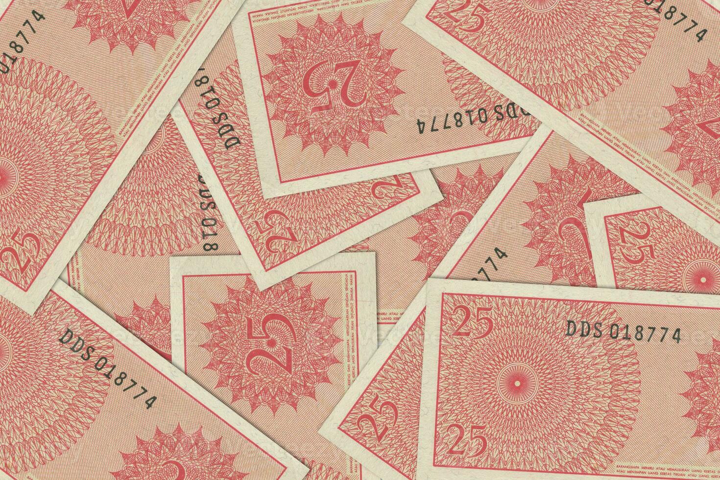 Indonesian banknotes. Close up money from Indonesia. Indonesian rupiah.3D render photo