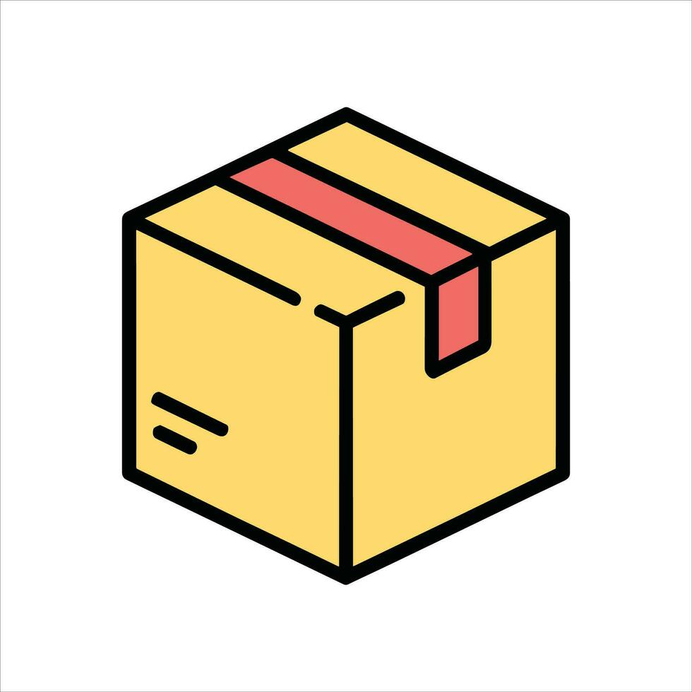 packaging icon, box products - vector illustration