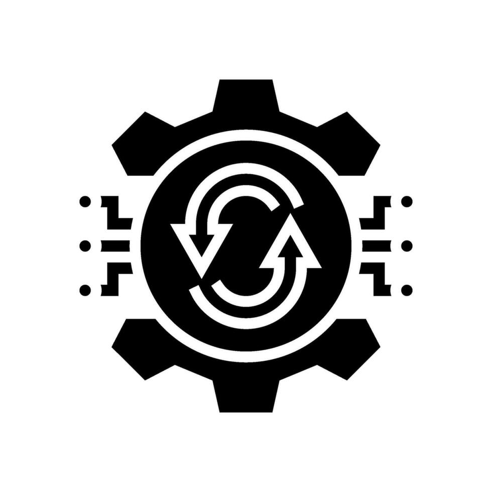 change management analyst glyph icon vector illustration